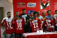 صور المؤتمر الصحفي لصفقات الاهلي الجديدة