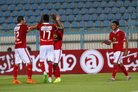 صور فرحة لاعبي الاهلي بالهدفين بلقاء المقاصة